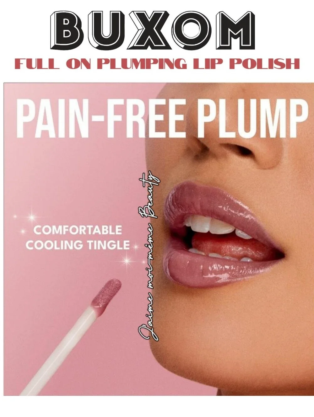 BUXOM Full On Plumping Lip Polish Liquid Lipstick - Clair- Mauve Pink Shimmer